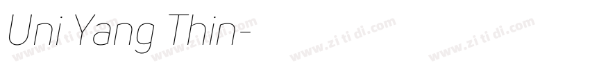 Uni Yang Thin字体转换